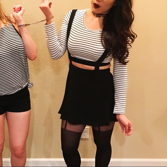 Sparkle & Fade Dresses & Skirts - Urban Outfitter Suspender Skater Skirt, Size 8